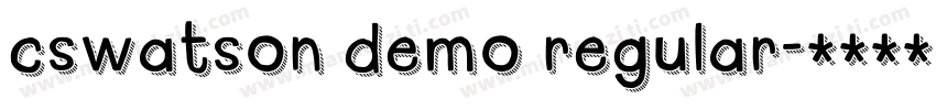 cswatson demo regular字体转换